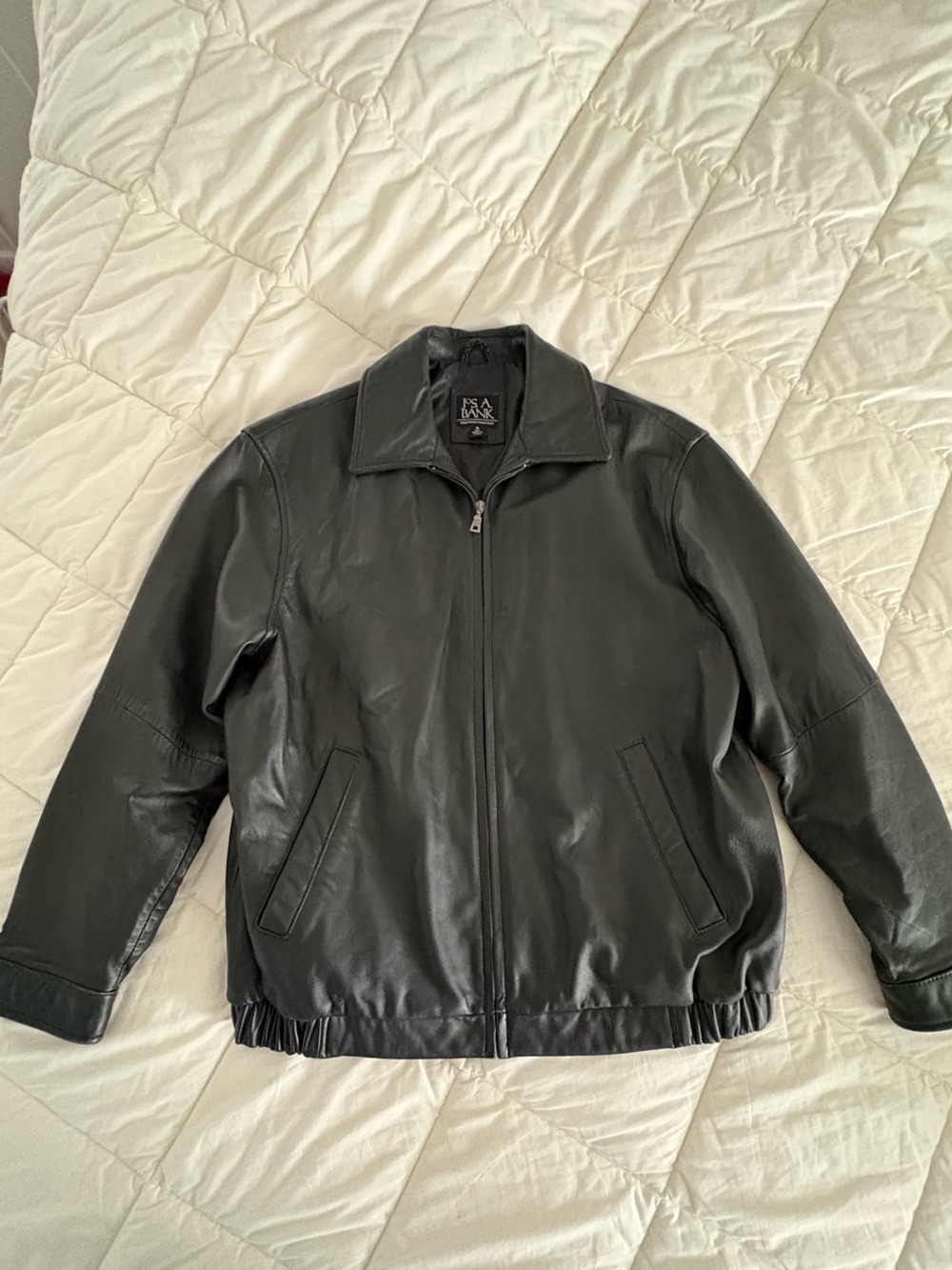 Jos. A. Bank Black Leather Jacket